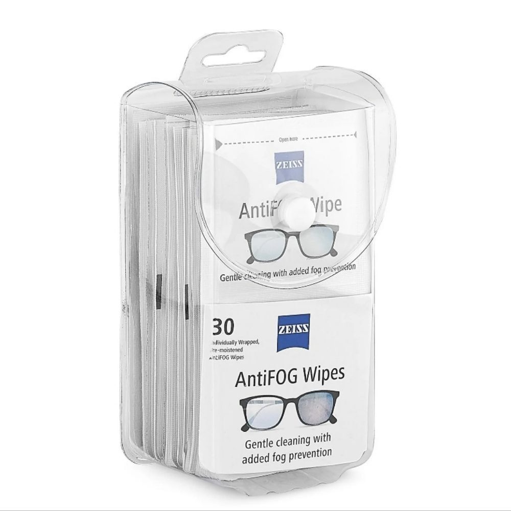 Zeiss 30-PK Gentle & Thorough Anti- Fog Lens Cleaner Wipes in Case